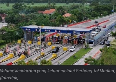 Periode Mudik Lebaran, Lalu Lintas di GT Madiun Meningkat 89,36 Persen