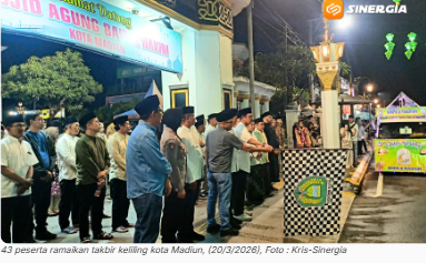 Takbir Keliling Idulfitri 1447 H di Kota Madiun Meriah, 43 Peserta Ramaikan Rute Ikonik Kota