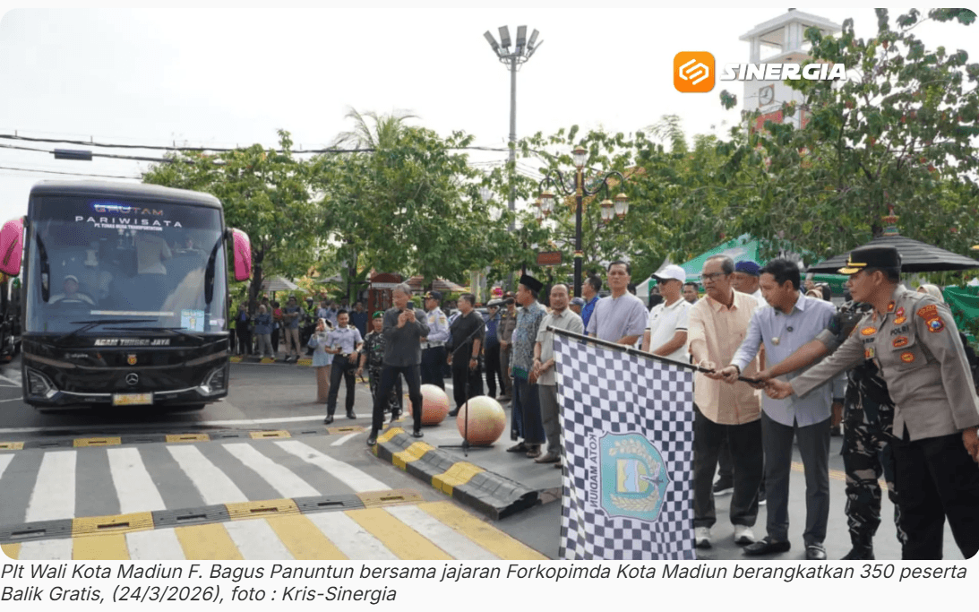 Pemkot Madiun Berangkatkan 7 Bus Arus Balik Gratis 2026, Layani 350 Warga Tujuan Jakarta dan Surabaya