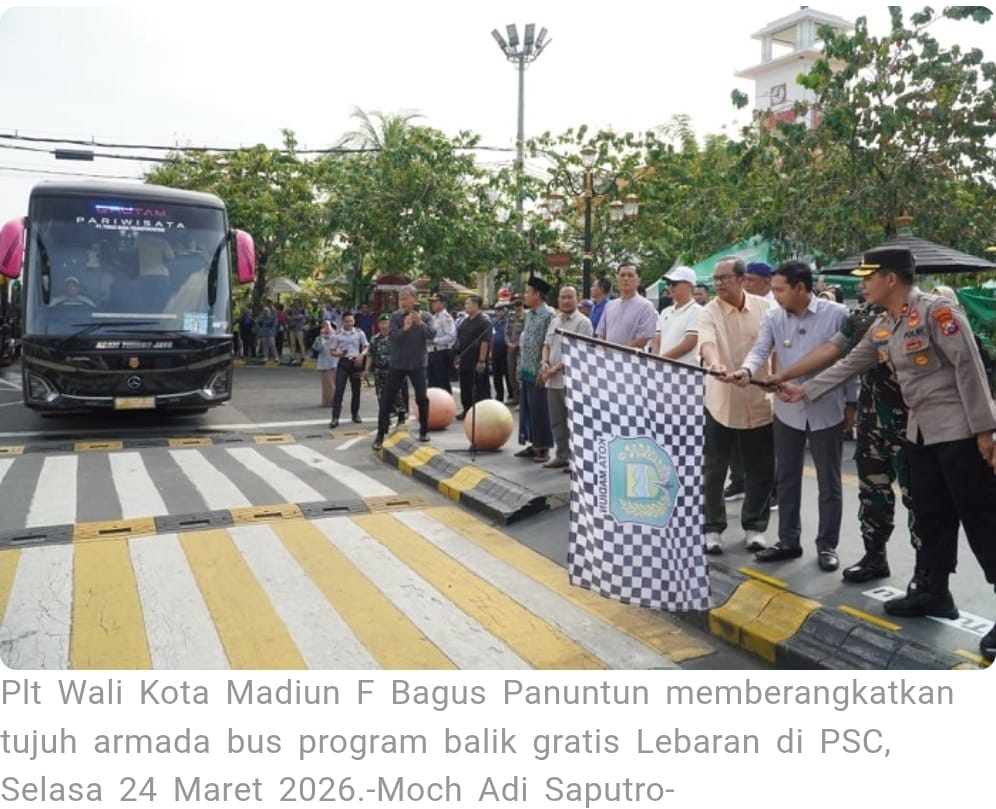 Pemkot Madiun Berangkatkan 350 Peserta Balik Gratis Lebaran ke Jakarta dan Surabaya