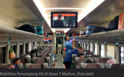 Arus Balik, Mobilitas Penumpang KA di Daop 7 Madiun Masih Tinggi