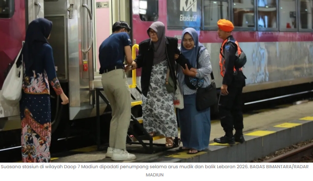 KAI Daop 7 Angkut 434 Ribu Penumpang Selama Lebaran, Stasiun Madiun Terpadat