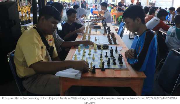 137 Atlet Catur Ikuti Kejurkot Madiun 2026, Persiapan Menuju Kejurprov Jatim