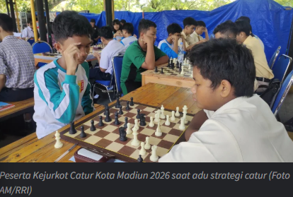 Ratusan Peserta Ikuti Kejurkot Catur Kota Madiun 2026
