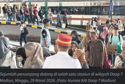Mendekati Akhir Maret 2026, KAI Angkut 434.364 Penumpang