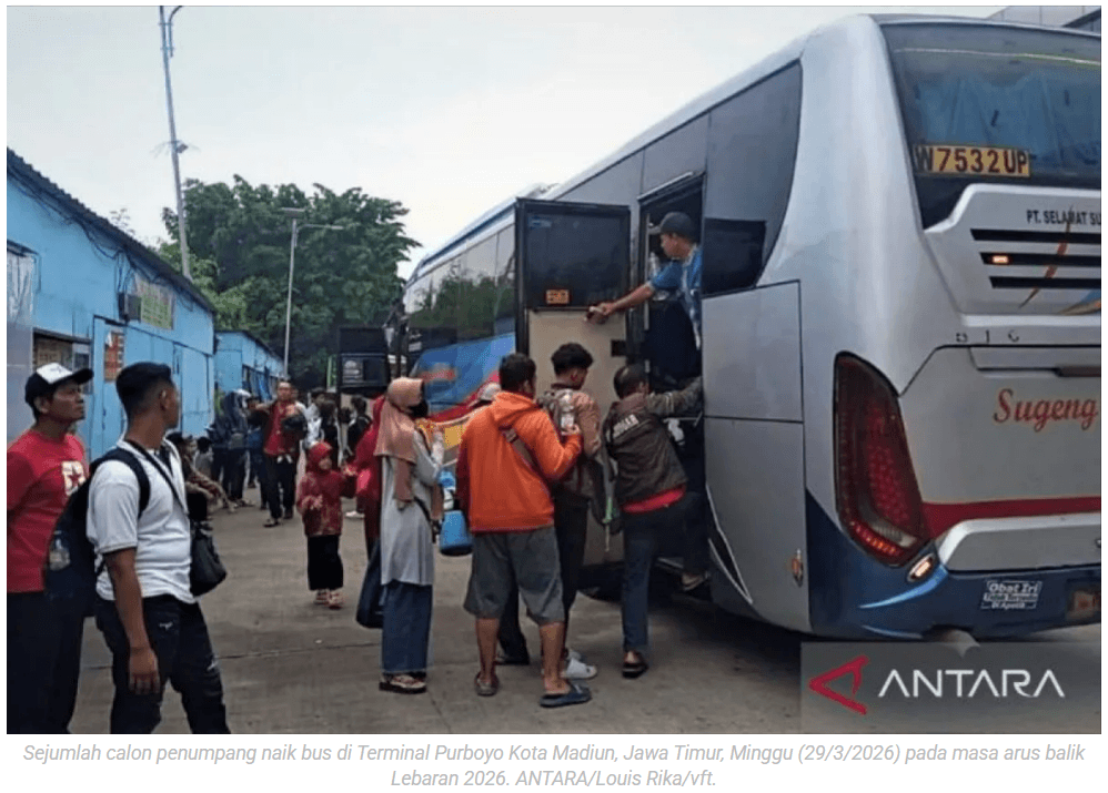 Terminal Purboyo Madiun tambah 120 bus selama angkutan Lebaran 2026