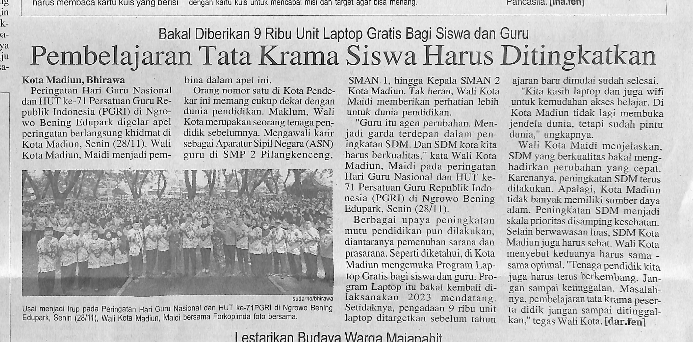 Bakal Diberikan 9 Ribu Unit Laptop Gratis Bagi Siswa dan Guru, Pembelajran Tata Krama Siswa Harus Ditingkatkan