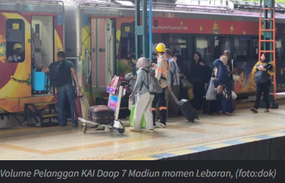KAI Daop 7 Madiun Angkut Ribuan Pelanggan