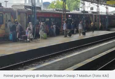 KAI Daop 7 Madiun Layani 454.266 Pelanggan Kereta Api Selama Posko Lebaran 2026