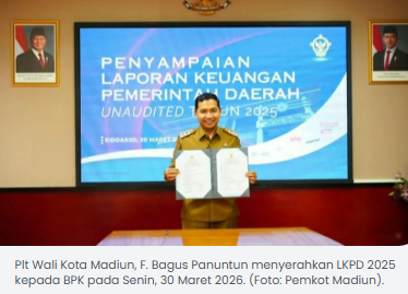 Serahkan LKPD 2025, Pemkot Madiun Target Raih WTP dari BPK