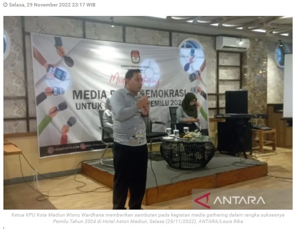 Sukseskan Pemilu 2024, KPU Kota Madiun gandeng insan pers