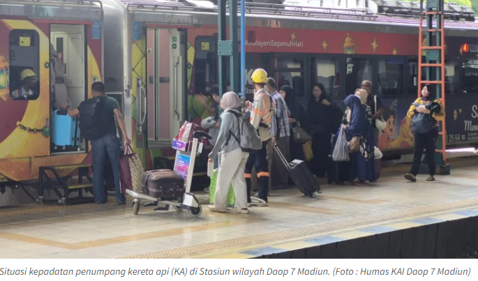 Lebaran Usai, KAI Madiun Layani 454 Ribu Penumpang