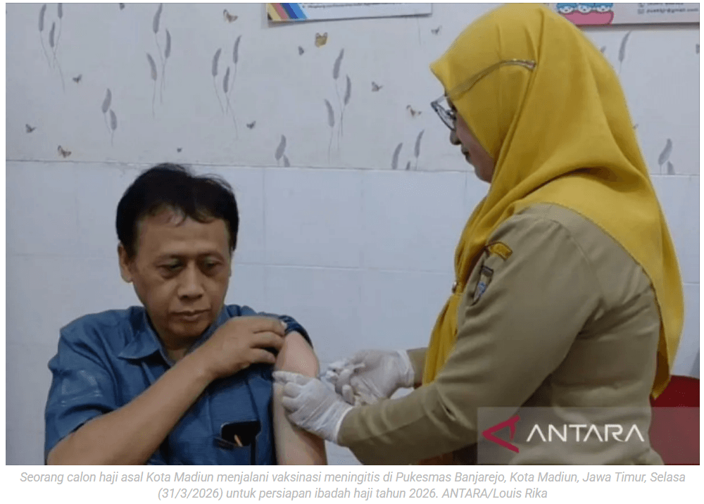 Dinkes berikan vaksin meningitis dan polio bagi jamaah calon haji Madiun