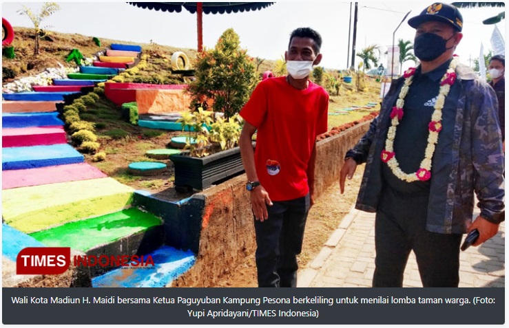 Hadiah Hingga Jutaan Rupiah, Lomba Taman di Tepi Bantaran Kali Madiun