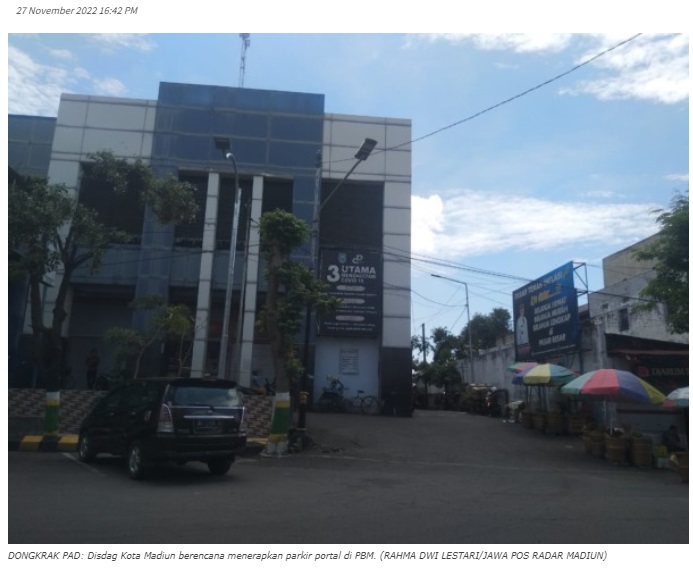 Cegah Kecurangan, Parkir di Pasar Besar Madiun Diportal