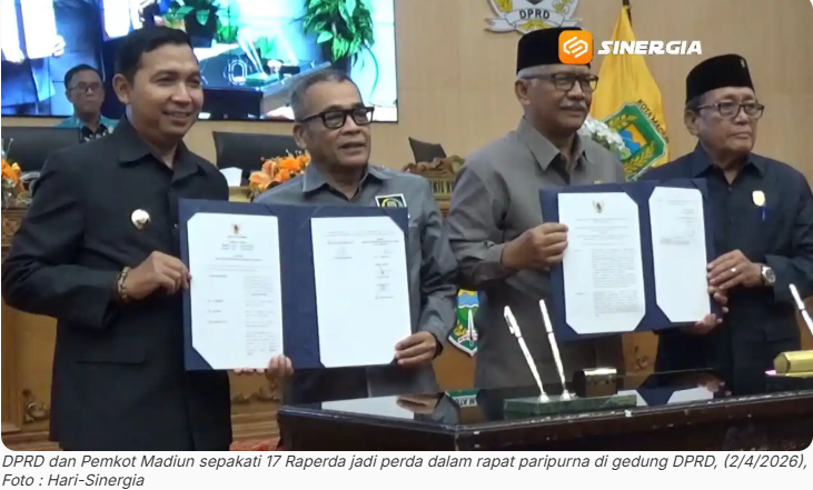 Pemkot dan DPRD Kota Madiun Sahkan 17 Raperda Sekaligus, Termasuk Literasi Digital dan Kota Cerdas