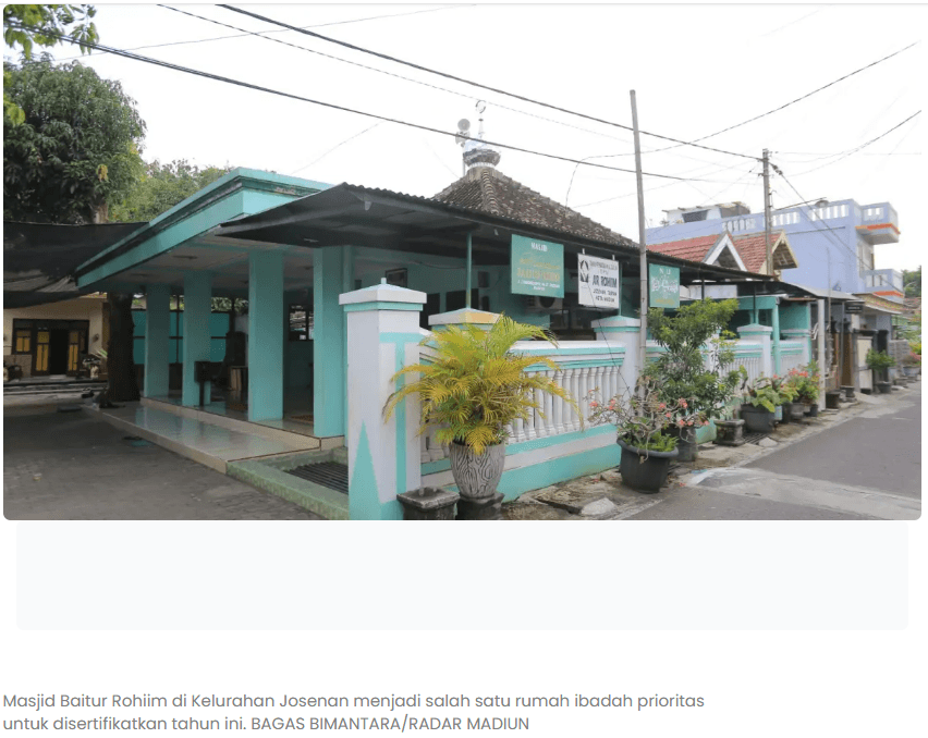 525 Masjid dan Musala di Madiun Belum Bersertifikat, Terkendala Masalah Tanah dan Waris