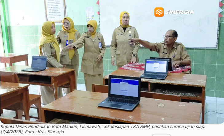 Dindik Kota Madiun Cek Kesiapan TKA 2026 SMP, 3.044 Siswa Ikuti Ujian Berbasis Online