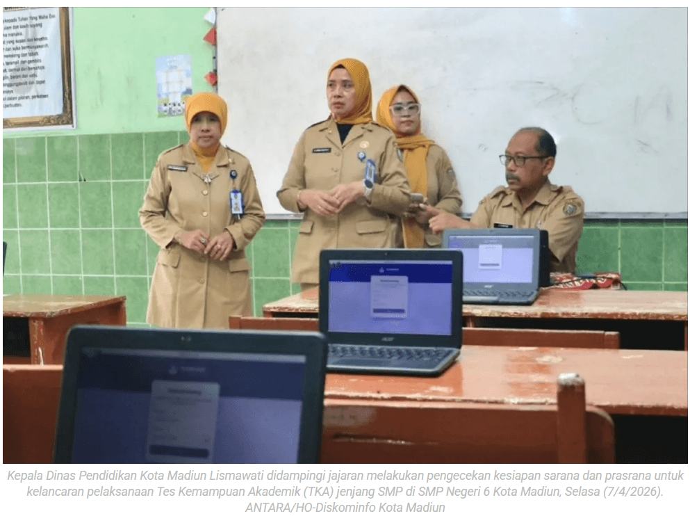 Dinas Pendidikan Madiun siap laksanakan Tes Kemampuan Akademik 2026