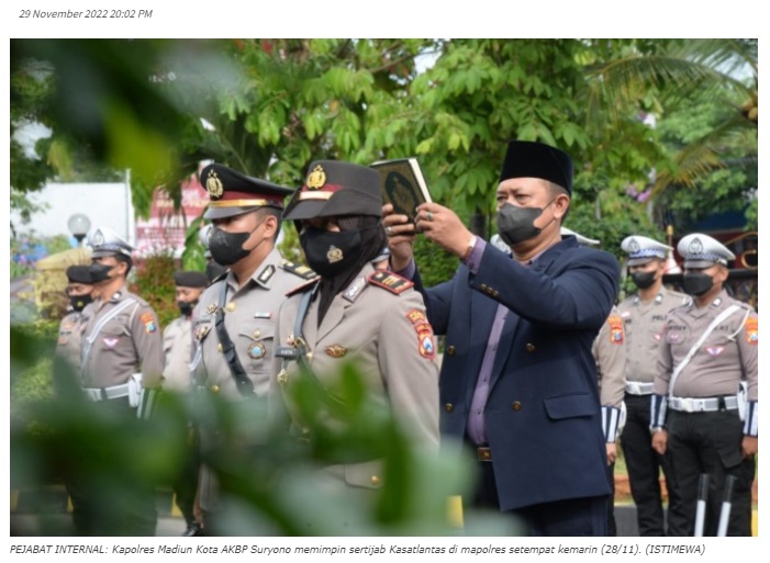 Satlantas Polres Madiun Kota Dipimpin Polwan