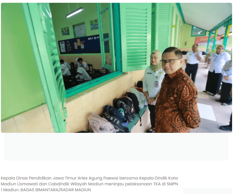 TKA SMP di Madiun Dipuji Dindik Jatim, Hari Pertama Tanpa Kendala