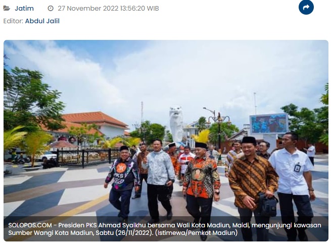 Berkunjung ke Madiun, Presiden PKS Dukung Karier Politik Maidi: Kan Baru Sekali