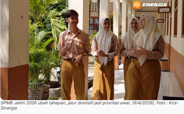 Catat Jadwal SPMB Jatim 2026, Jalur Domisili Kini Jadi Tahap Pertama