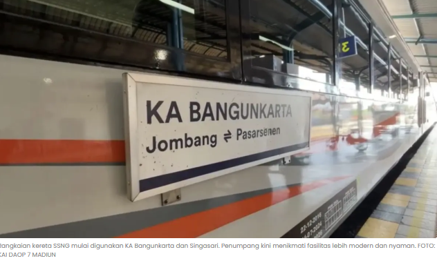 Mulai 15 April, KA Bangunkarta dan Singasari Gunakan Rangkaian Baru SSNG