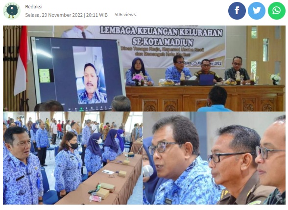 Walikota Madiun Buka Rakor LKK Secara Virtual