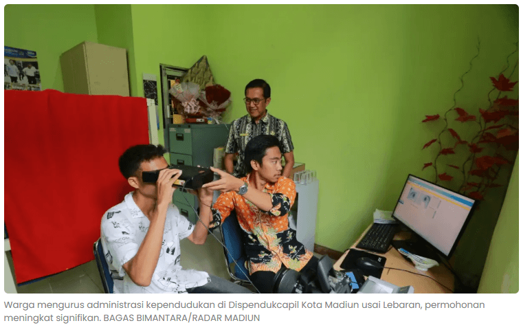 Usai Lebaran, Permohonan KTP di Madiun Naik hingga 50 Persen