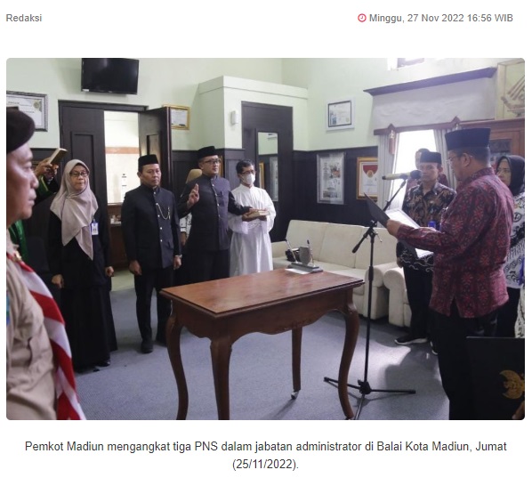 Pastikan Program Laptop Lancar, Pemkot Madiun Mutasi Pejabat Dindik