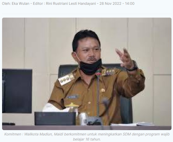 Pemkot Madiun Komitmen Wujudkan Wajib Belajar 16 Tahun