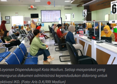 Dispendukcapil Kota Madiun Catatkan Aktivasi IKD Tertinggi di Jawa Timur