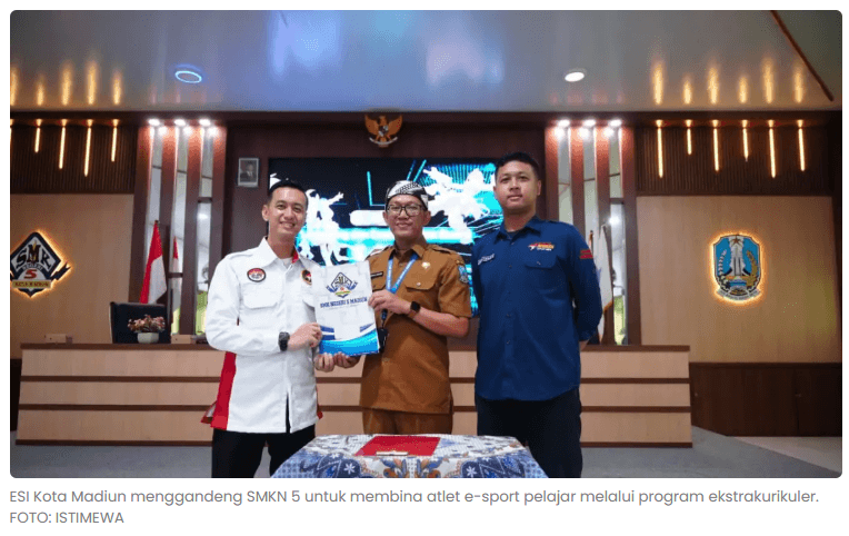 ESI Kota Madiun Gandeng SMKN 5, Siapkan Atlet E-Sport dari Sekolah