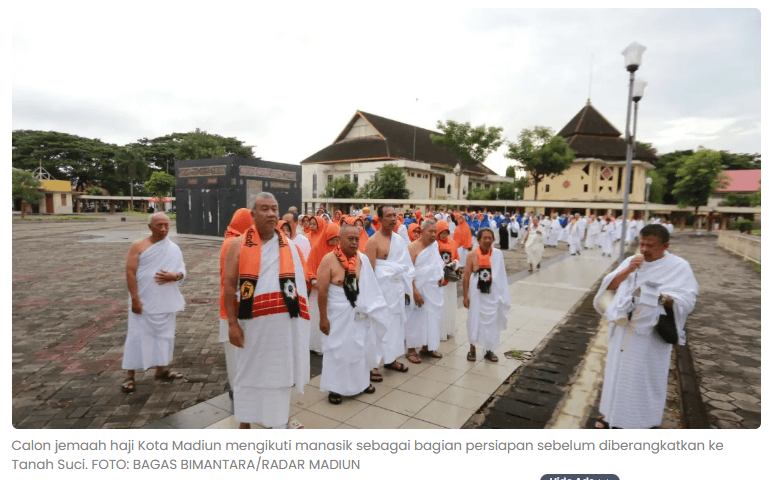227 CJH Madiun Siap Berangkat 26 April, Masuk Kloter 22 Langsung ke Madinah