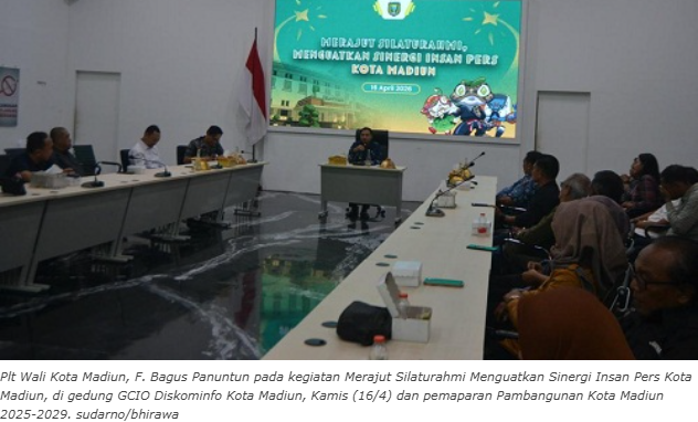 Plt Wali Kota Madiun Ajak Insan Pers Kawal Pembangunan