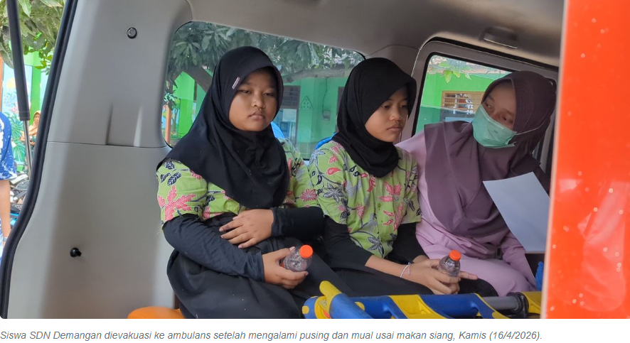 18 Siswa SDN Demangan 01 Kota Madiun Diduga Keracunan Usai Makan MBG