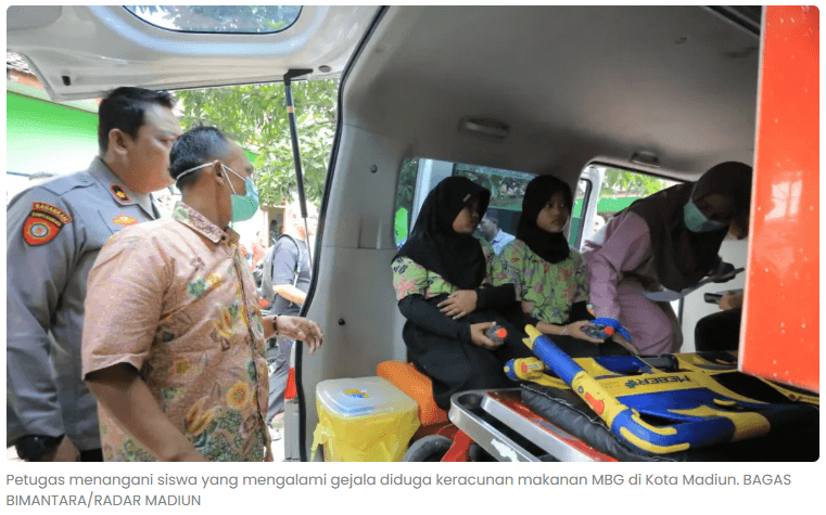 18 Siswa SDN 01 Demangan Madiun Diduga Keracunan MBG, Sampel Diuji Lab