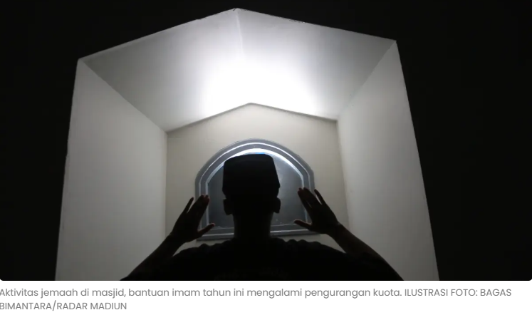 Kuota Bantuan Imam Masjid Madiun Turun, Efisiensi Anggaran Jadi Penyebab