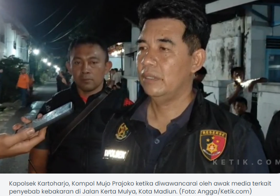 Kapolsek Kartoharjo Kota Madiun terkait Kebakaran Gudang Kosong: Penyebabnya Masih Kita Dalami