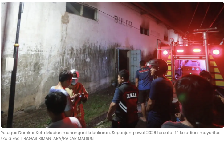 Awal 2026, 14 Kasus Kebakaran Terjadi di Madiun, Mayoritas Dipicu Kelalaian