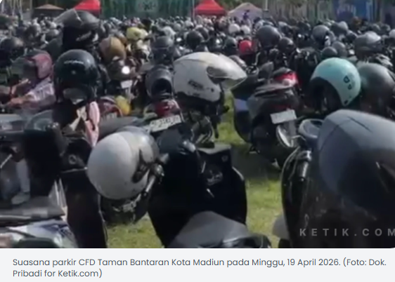 Motor Pengunjung Raib Dicuri saat Diparkir di Area CFD Taman Bantaran Kota Madiun