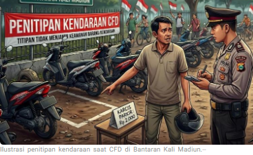 Motor Raib saat Dititipkan di CFD Bantaran Kali Madiun