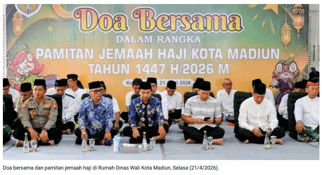 227 Calon Jemaah Haji Kota Madiun Pamitan, Berangkat 27 April Dini Hari