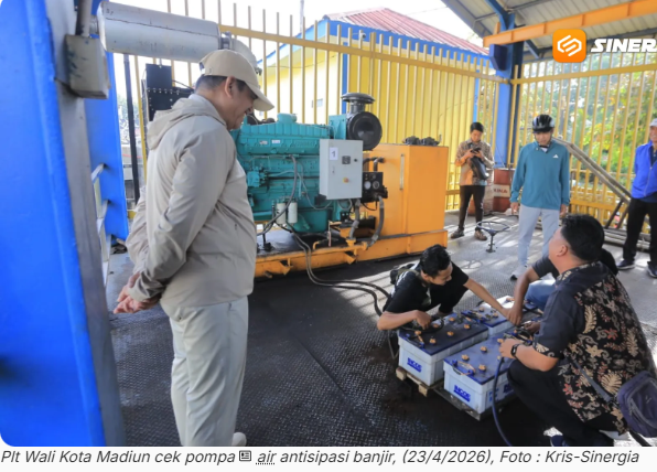 Plt Wali Kota Madiun Cek Pompa Air hingga Penataan Jalan Barito, Antisipasi Cuaca Ekstrem dan Pengembangan Wisata