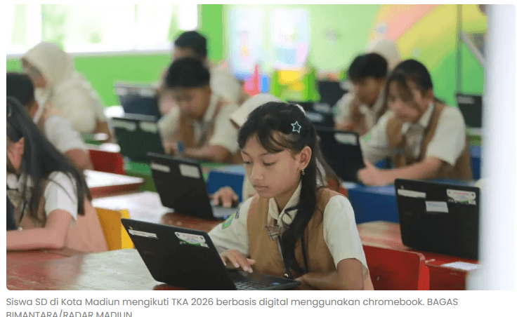 Kota Madiun 2.282 Siswa SD di Kota Madiun Ikuti TKA, Hasil Tes Jadi Syarat Masuk SMP