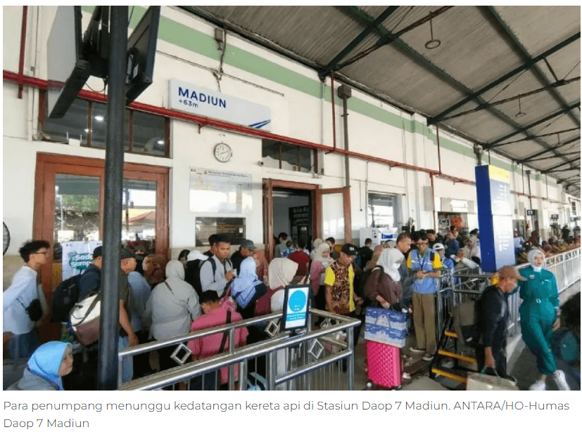 KAI Daop 7 Madiun layani tiga juta pelanggan pada triwulan I