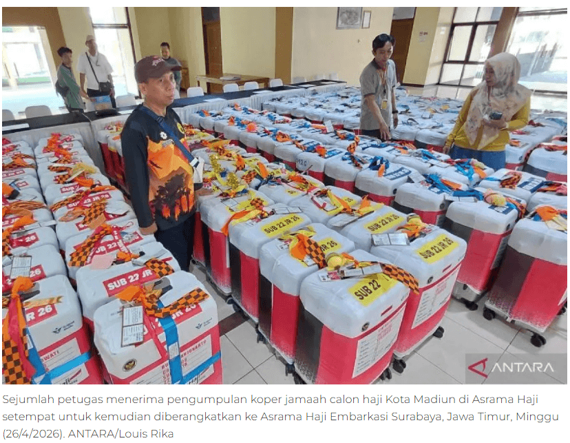 Sebanyak 230 koper JCH Madiun diberangkatkan ke Asrama Haji Surabaya