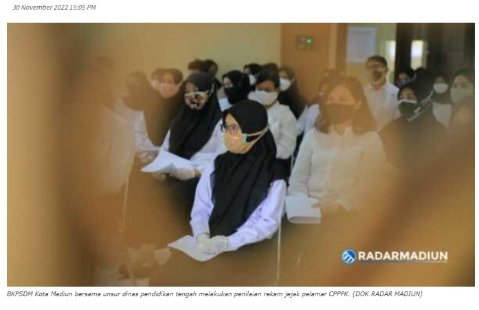Seleksi CPPPK Guru di Kota Madiun Masuk Tahapan Penilaian Rekam Jejak
