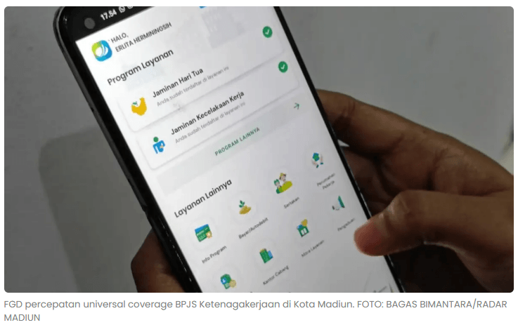 Klaim JKK-JKM di Madiun Tembus Rp 1,19 Miliar, 37 Penerima Manfaat